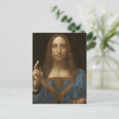 Leonardo da Vinci's Salvator Mundi (Jezus Christus Briefkaart (Staand voorkant)