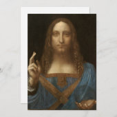 Leonardo da Vinci's Salvator Mundi (Jezus Christus Kaart (Voorkant / Achterkant)