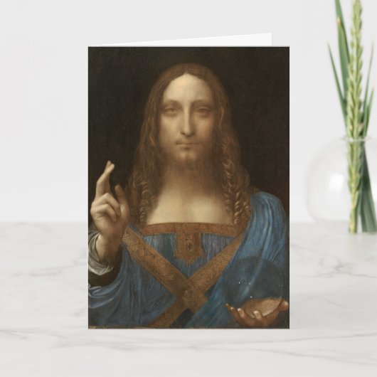 Leonardo da Vinci's Salvator Mundi (Jezus Christus Kaart (Voorkant)