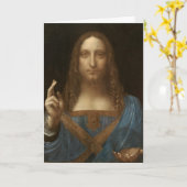 Leonardo da Vinci's Salvator Mundi (Jezus Christus Kaart (Gele Bloem)