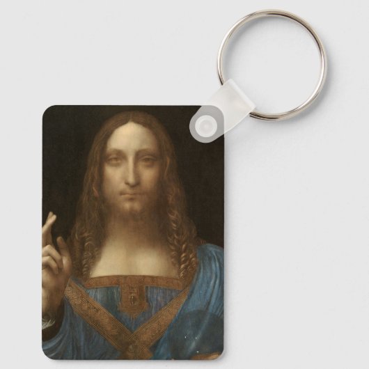 Leonardo da Vinci's Salvator Mundi (Jezus Christus Sleutelhanger (Achterkant)