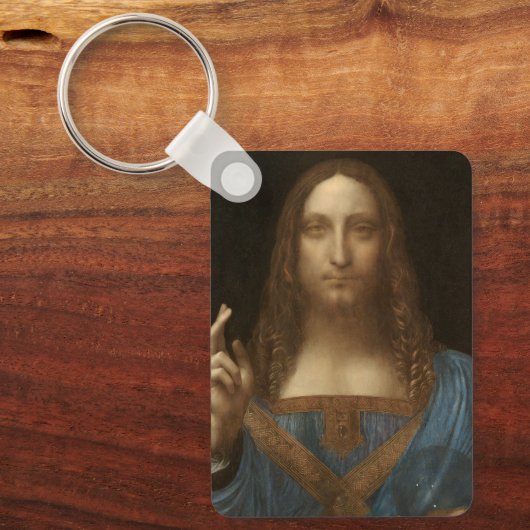 Leonardo da Vinci's Salvator Mundi (Jezus Christus Sleutelhanger (Voorkant)