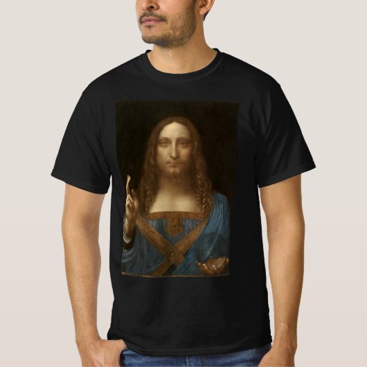 Leonardo da Vinci's Salvator Mundi (Jezus Christus T-shirt (Voorkant)