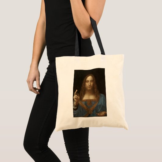 Leonardo da Vinci's Salvator Mundi (Jezus Christus Tote Bag (Voorkant (product))