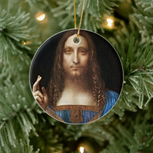 Leonardo da Vinci's Salvator Mundi Keramisch Ornament (Boom)