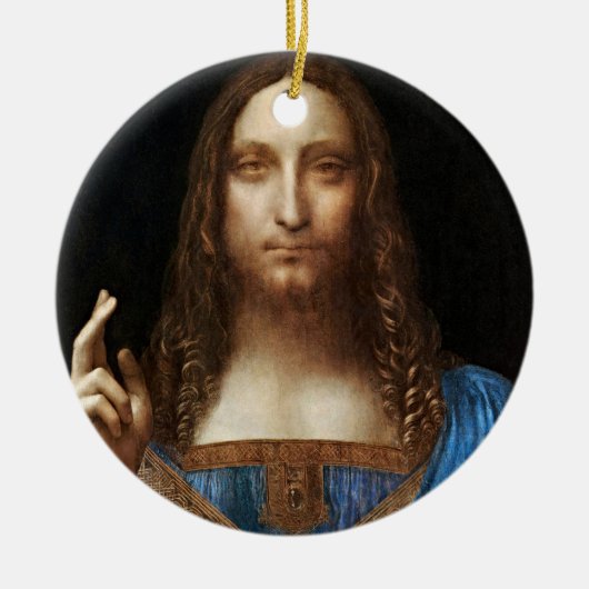 Leonardo da Vinci's Salvator Mundi Keramisch Ornament (Voorkant)