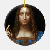 Leonardo da Vinci's Salvator Mundi Keramisch Ornament (Achterkant)
