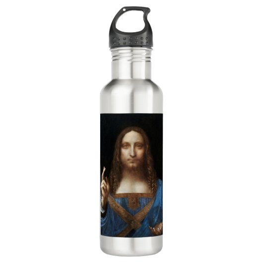 Leonardo da Vinci's Salvator Mundi Waterfles (Voorkant)