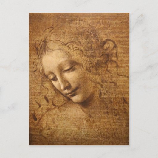 Leonardo da Vinci's Scapigliata, hoofd van een vro Briefkaart (Voorkant)