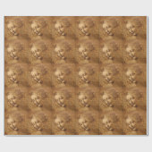 Leonardo da Vinci's Scapigliata, hoofd van een vro Cadeaupapier (Vlak)