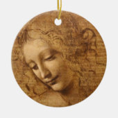 Leonardo da Vinci's Scapigliata, hoofd van een vro Keramisch Ornament (Voorkant)