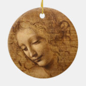 Leonardo da Vinci's Scapigliata, hoofd van een vro Keramisch Ornament (Achterkant)
