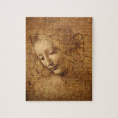 Leonardo da Vinci's Scapigliata, hoofd van een vro Legpuzzel (Verticaal)
