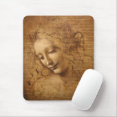 Leonardo da Vinci's Scapigliata, hoofd van een vro Muismat (Met muis)