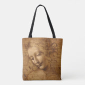 Leonardo da Vinci's Scapigliata, hoofd van een vro Tote Bag (Achterkant)