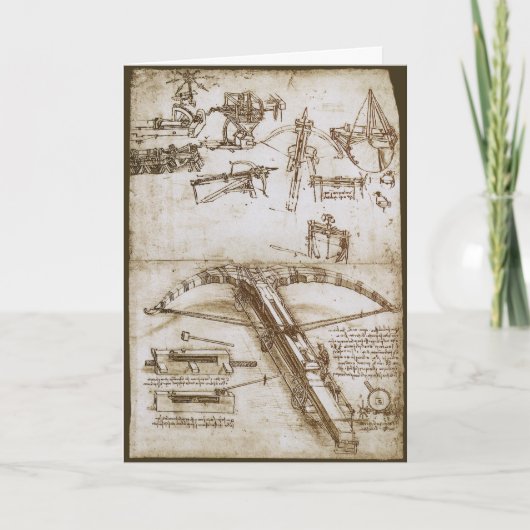 Leonardo da Vinci's schets van het reusachtig krui Kaart (Voorkant)