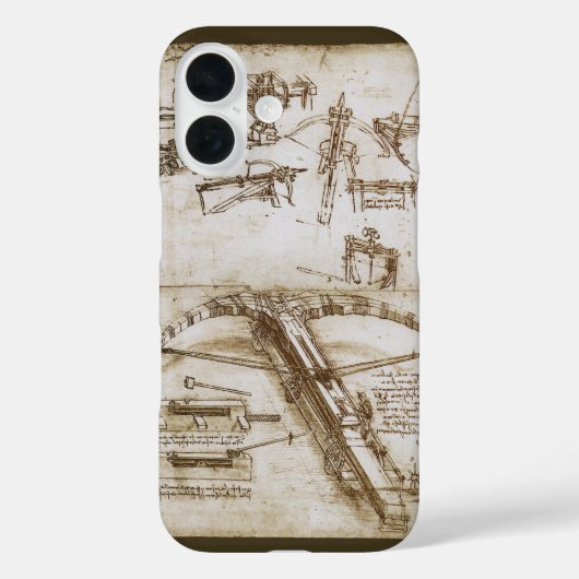 Leonardo da Vinci's schets van het reusachtige kru Case-Mate iPhone Case (Achterkant)