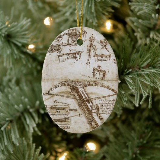 Leonardo da Vinci's schets van het reusachtige kru Keramisch Ornament (Boom)