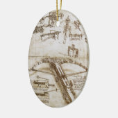 Leonardo da Vinci's schets van het reusachtige kru Keramisch Ornament (Links)