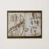 Leonardo da Vinci's schets van het reusachtige kru Legpuzzel (Horizontaal)