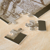 Leonardo da Vinci's schets van het reusachtige kru Legpuzzel (Zijkant)