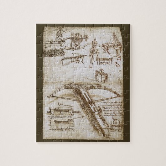 Leonardo da Vinci's schets van het reusachtige kru Legpuzzel (Verticaal)