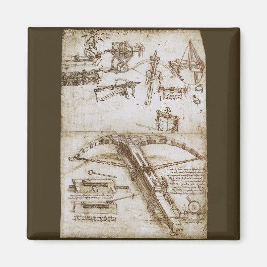 Leonardo da Vinci's schets van het reusachtige kru Magneet (Voorkant)