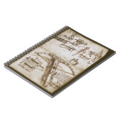 Leonardo da Vinci's schets van het reusachtige kru Notitieboek (Linkerzijde)
