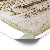 Leonardo da Vinci's schets van het reusachtige kru Poster (Hoek)