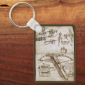 Leonardo da Vinci's schets van het reusachtige kru Sleutelhanger (Voorkant)