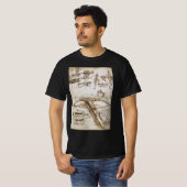 Leonardo da Vinci's schets van het reusachtige kru T-shirt (Voorkant volledig)