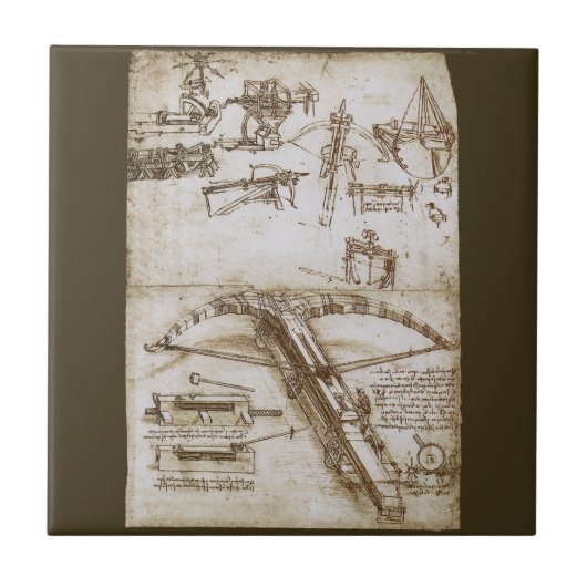 Leonardo da Vinci's schets van het reusachtige kru Tegeltje (Voorkant)