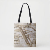 Leonardo da Vinci's schets van het reusachtige kru Tote Bag (Voorkant)