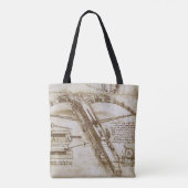 Leonardo da Vinci's schets van het reusachtige kru Tote Bag (Achterkant)