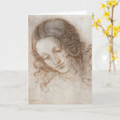 Leonardo da Vinci's Studie van de kop van Leda Kaart (Gele Bloem)