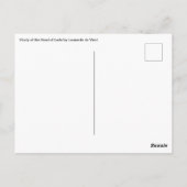 Leonardo da Vinci's studie van het hoofd van Leda Briefkaart (Achterkant)