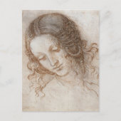 Leonardo da Vinci's studie van het hoofd van Leda Briefkaart (Voorkant)