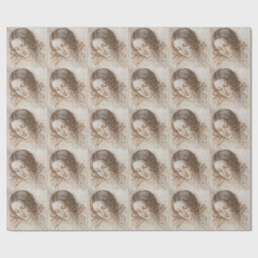 Leonardo da Vinci's studie van het hoofd van Leda Cadeaupapier (Vlak)