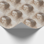 Leonardo da Vinci's studie van het hoofd van Leda Cadeaupapier (Hoek)