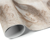 Leonardo da Vinci's studie van het hoofd van Leda Cadeaupapier (Rol Hoek)