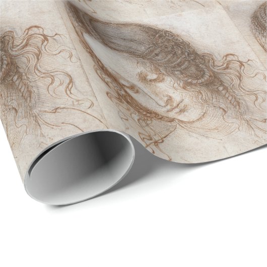 Leonardo da Vinci's studie van het hoofd van Leda Cadeaupapier (Rol Hoek)