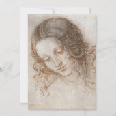 Leonardo da Vinci's studie van het hoofd van Leda Kaart (Voorkant)