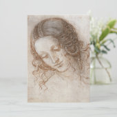 Leonardo da Vinci's studie van het hoofd van Leda Kaart (Staand voorkant)