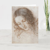 Leonardo da Vinci's studie van het hoofd van Leda Kaart (Voorkant)