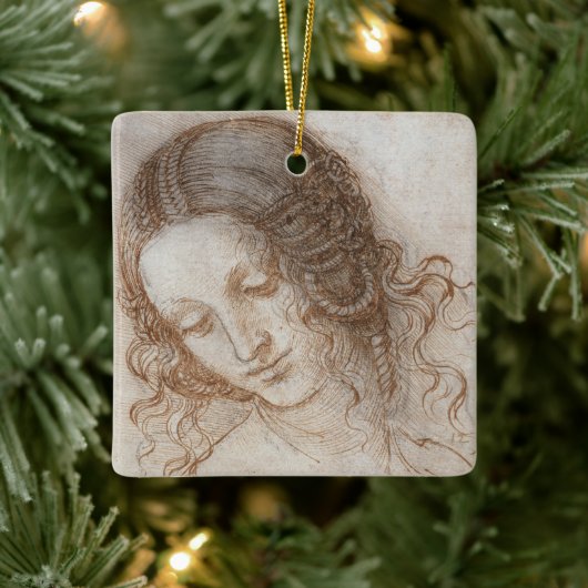 Leonardo da Vinci's studie van het hoofd van Leda Keramisch Ornament (Boom)