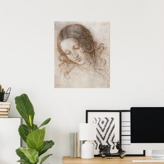 Leonardo da Vinci's studie van het hoofd van Leda Poster (Thuiskantoor)