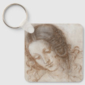 Leonardo da Vinci's studie van het hoofd van Leda Sleutelhanger (Voorkant)