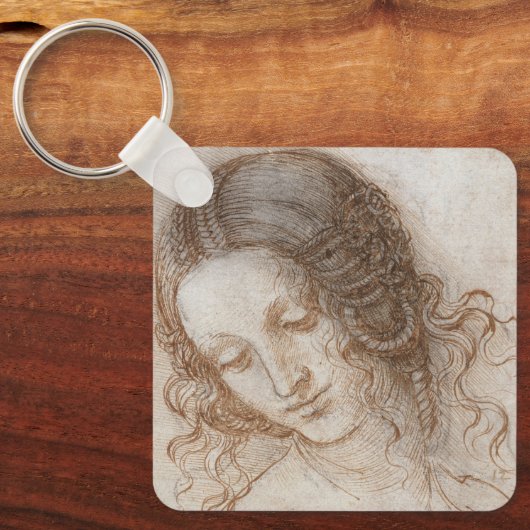 Leonardo da Vinci's studie van het hoofd van Leda Sleutelhanger (Voorkant)