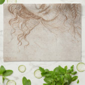 Leonardo da Vinci's studie van het hoofd van Leda Theedoek (Gevouwen)