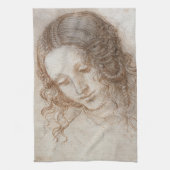 Leonardo da Vinci's studie van het hoofd van Leda Theedoek (Verticaal)